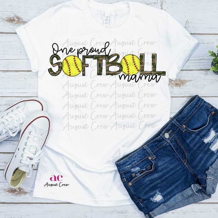 Softball Mama Camol | Shirt for wholesale by August Crew