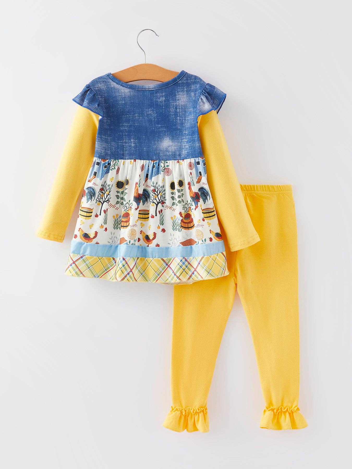 Rylee Faith Designs - Wholesale Top & Pant Set - Kids - Farm Print Girls Outfits Set4