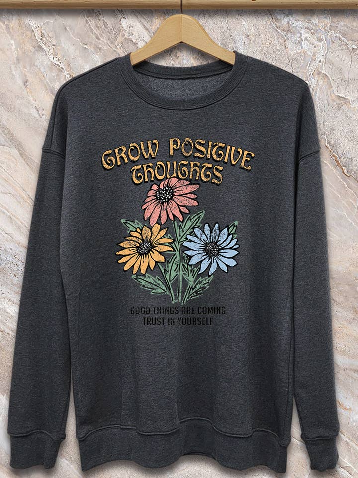 Sweat-shirt SPT-SS-165-C1_Grow Positive Thoughts pour la vente par SP Tops, Inc.