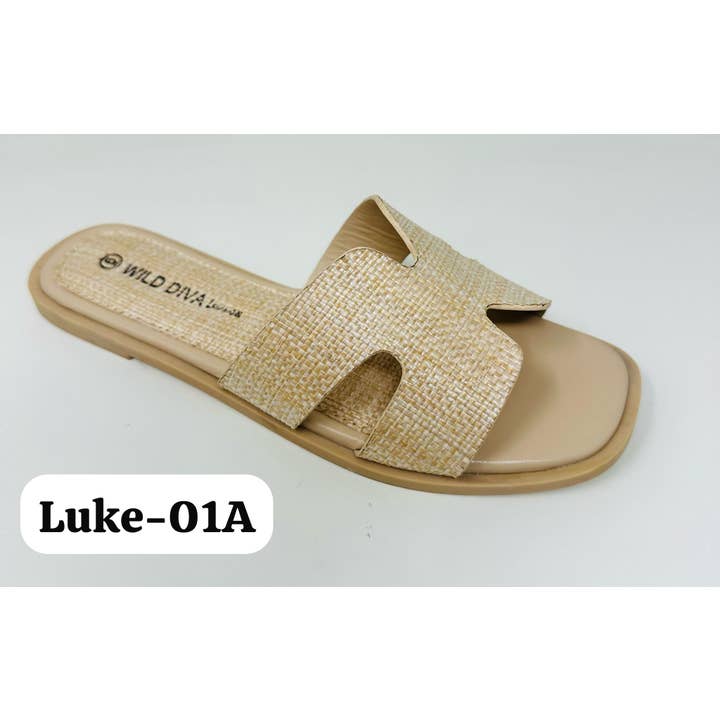 Mars Sky Shoes Wholesale - Wholesale Sandals - Women's - Wild Diva LUKE-01A Women H Band Slide Flat Sandals