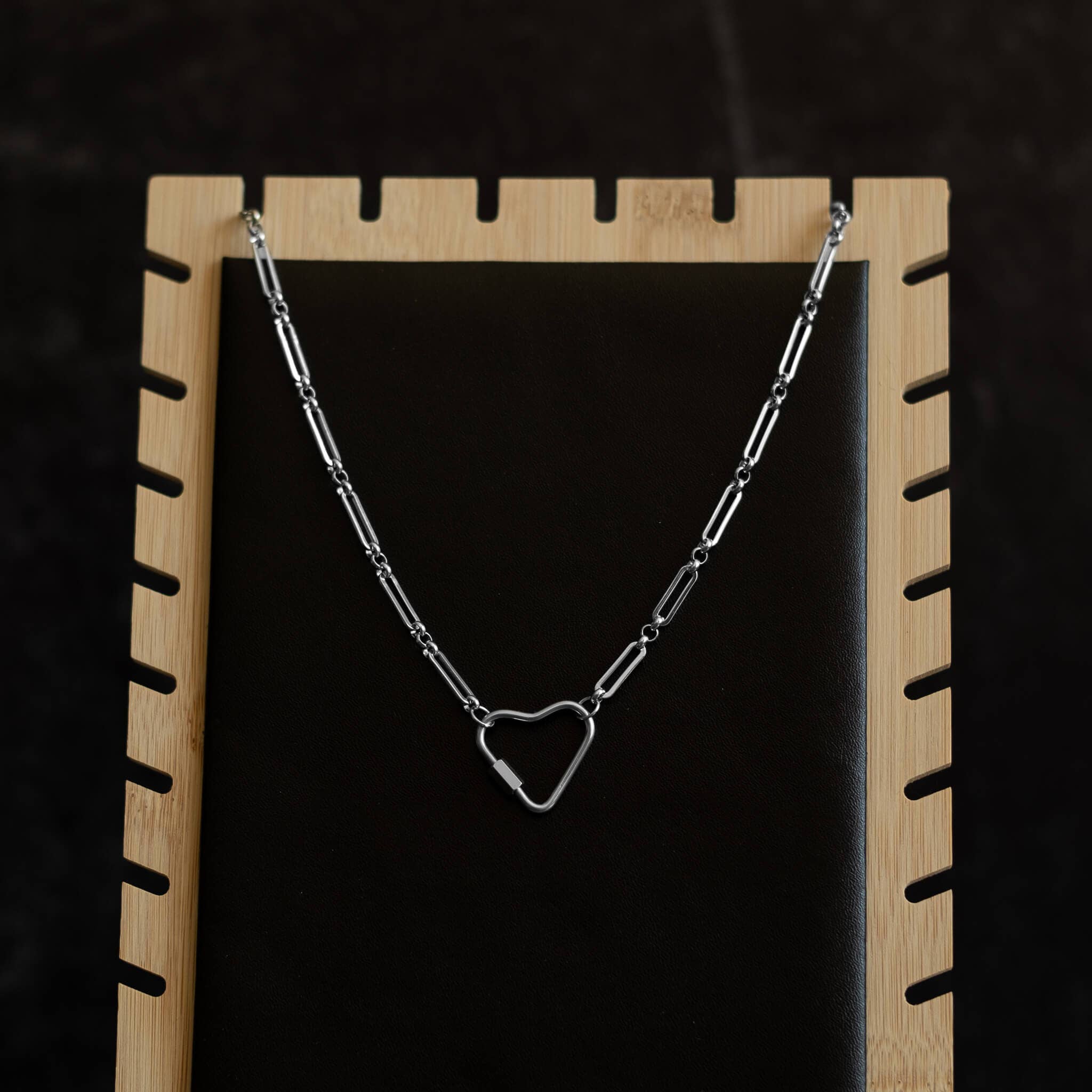That Queer Card Co - Wholesale Link & Chain Necklace - Carabiner necklace | Stainless steel mod paperclip chain3