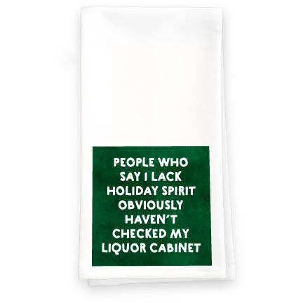 Liquor Cabinet - Towel (Christmas) for wholesale by Paisley & Parsley