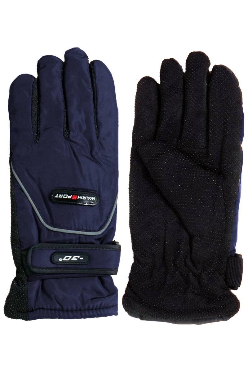 ASSORTITI Guanti da sci sportivi da uomo caldi, in colori neutri scuri, con logo in vendita all'ingrosso su Faire8