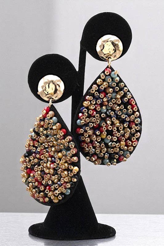 Andrea Bijoux - Wholesale Dangle Earrings - WIRE BEAD CLUSTER TEARDROP EARRING1
