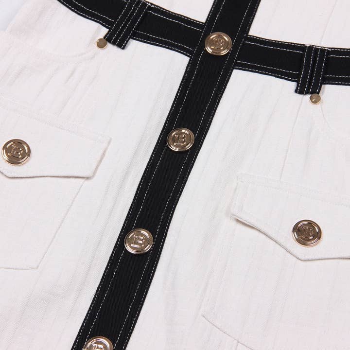 Productseeker - Wholesale Dress - Women's - DR038 Short-sleeved Dress With Gold Buttons5