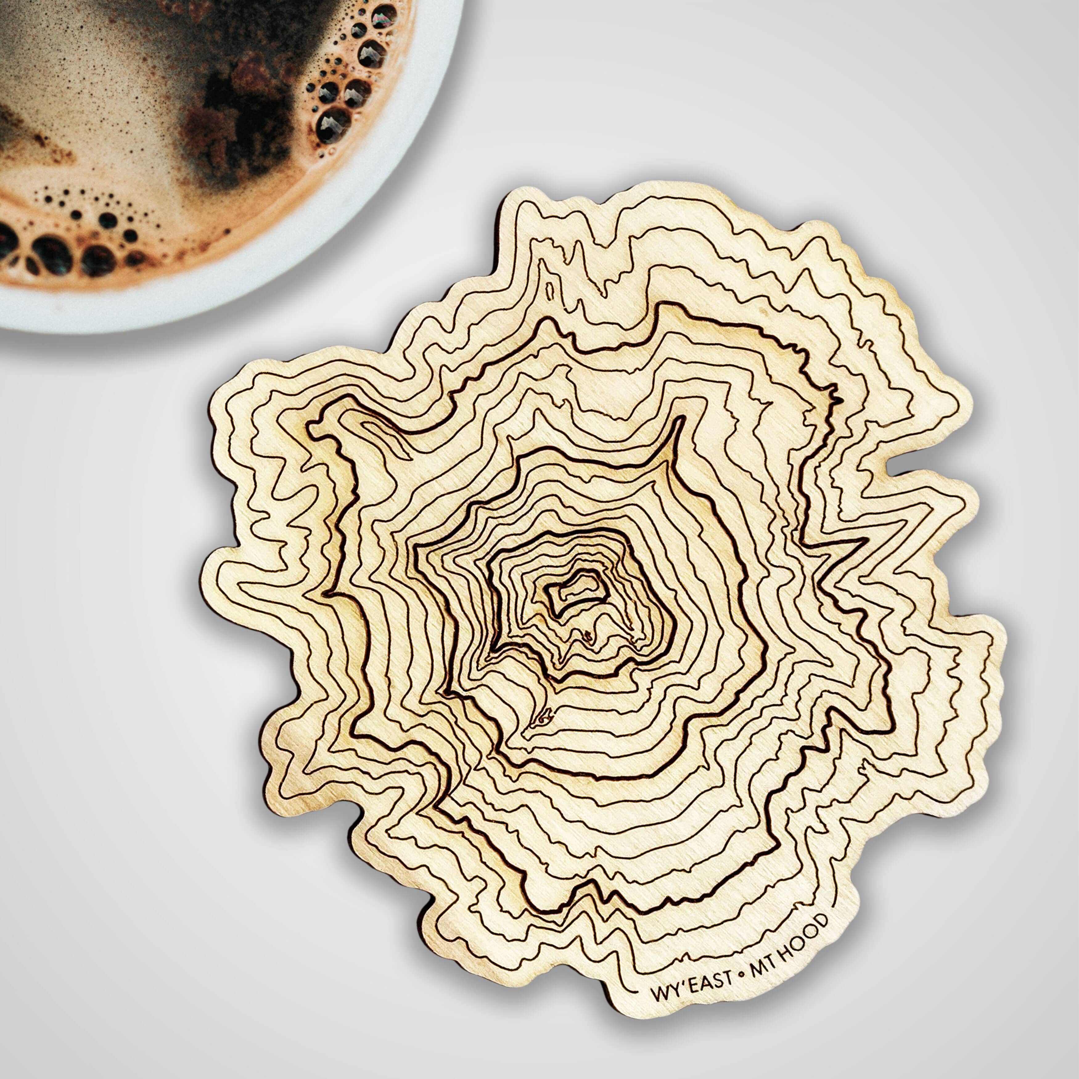 SML | Simple Modern Living - Wholesale Coasters - Mt Hood Topography Coaster - Single