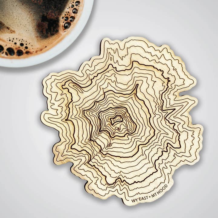 SML | Simple Modern Living - Wholesale Coasters - Mt Hood Topography Coaster - Single0