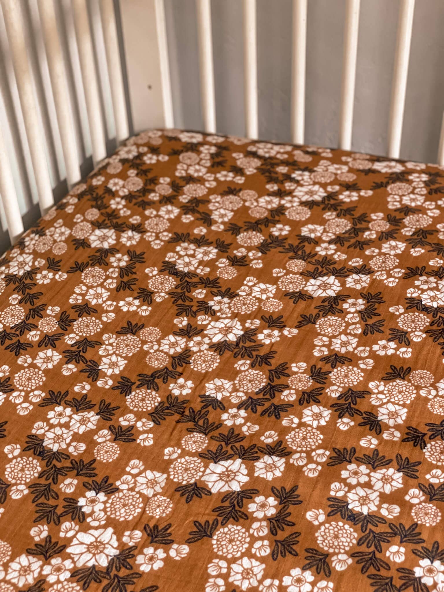 Moon + Mystics - Wholesale Cot/crib sheets - Marigold Muslin Crib Sheet6