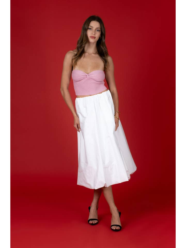 The Workshop Studio - Wholesale Knit Top - Women's - STRAPLESS TWIST FRONT KNIT CROP TOP (PRE-ORDER)37