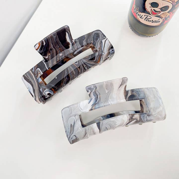 ACCITY - Wholesale Hair Clip - Women's - Acrylic Ink Hair Claw - Large Hollow Shark Clip_CWAHA03936