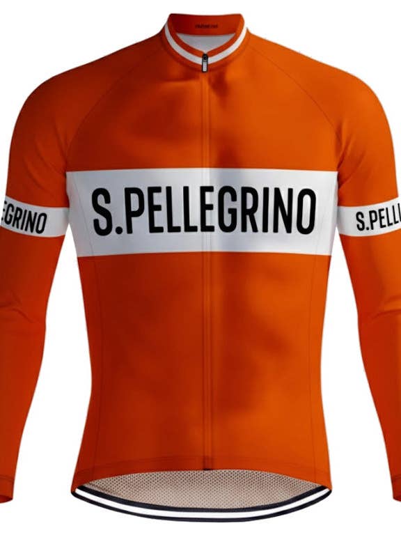 Giacca da ciclismo invernale retrò (pile) Pellegrino - Arancione REDTED per la vendita all'ingrosso da parte di REDTED