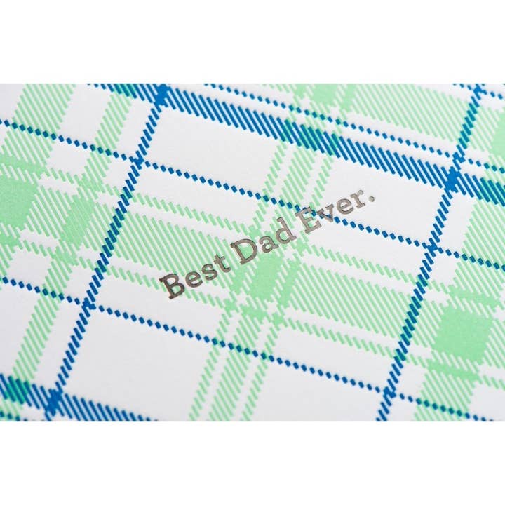 Porchlight Press Letterpress - Venta al por mayor Tarjetas del Día del Padre - Tarjeta de Papá a cuadros5