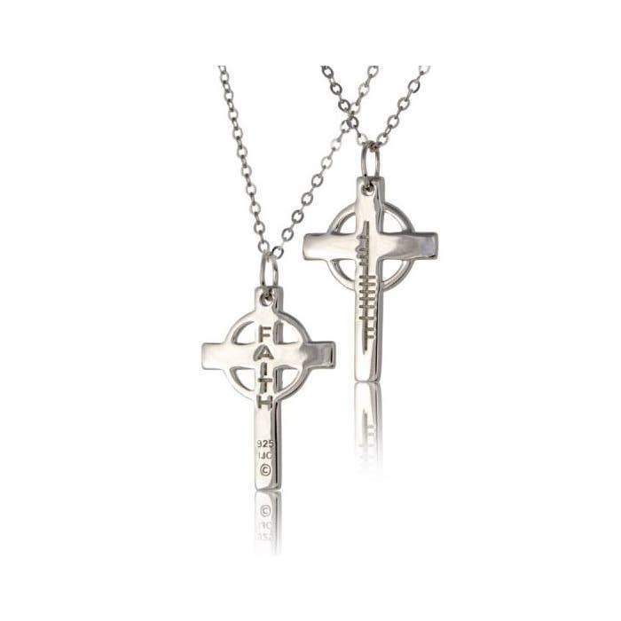 Ogham Faith Celtic Cross Pendant for wholesale by The Irish Jewelry Company