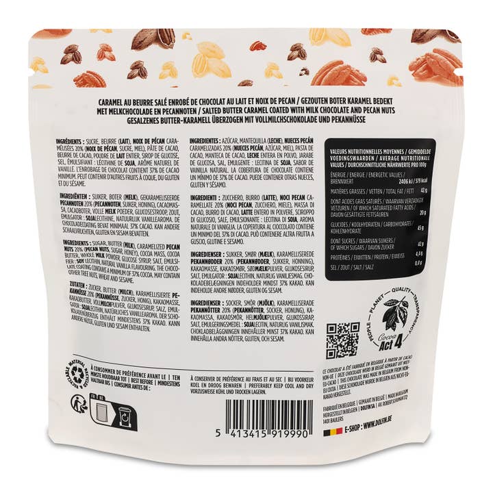 Dolfin - Wholesale Caramel - "Caramel & Chocolate" - Milk & Pecan Nuts1