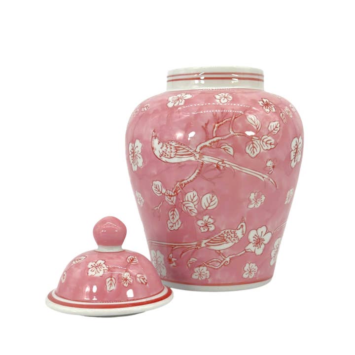 Galt International Company – wholesale Prydnadsburk – Floral Chinoiserie keramikburk med lock 30 cm27