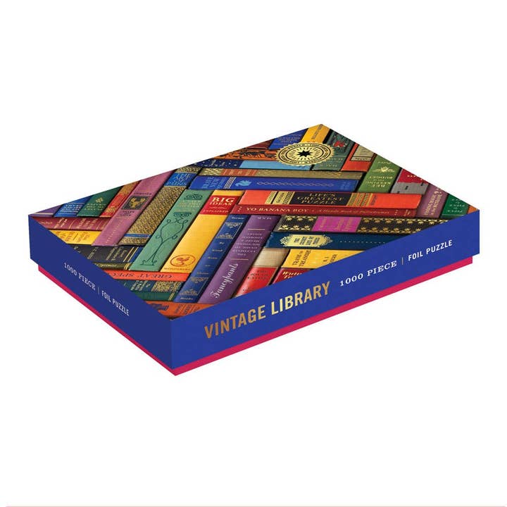 Chronicle Books - Wholesale Puzzle - Adult - Phat Dog Vintage Library 1000 Piece Foil Stamped Puzzle