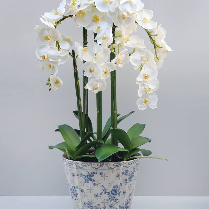 Prestige Botanicals - Wholesale Artificial flowers - Real Touch Orchid Plant in Vase 29"2