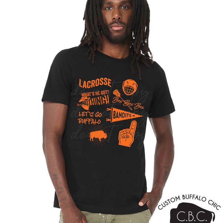 Buffalo Lacrosse Tee for wholesale by Custom Buffalo Chic