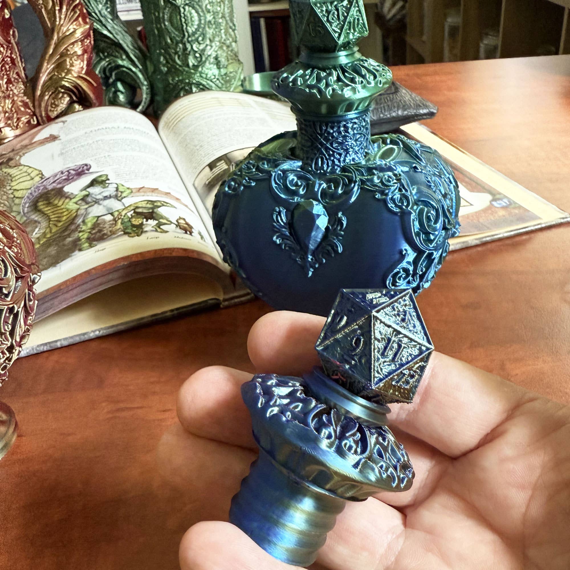 American Carver LLC - Wholesale Dice - Potion Bottle Dice Keeper | RPG, D&D, Daggerheart | Cosplay8