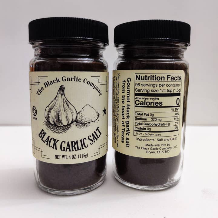 The Black Garlic Company - Wholesale Salt - Black Garlic Salt 4 oz Jar