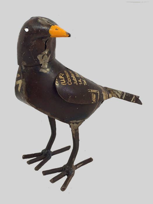 Crow Bird Recycled Metal Animal for wholesale by Everyday Artifact