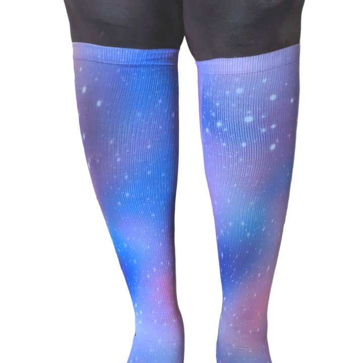 Pastel Galaxy Compression Socks for wholesale by Bibipins