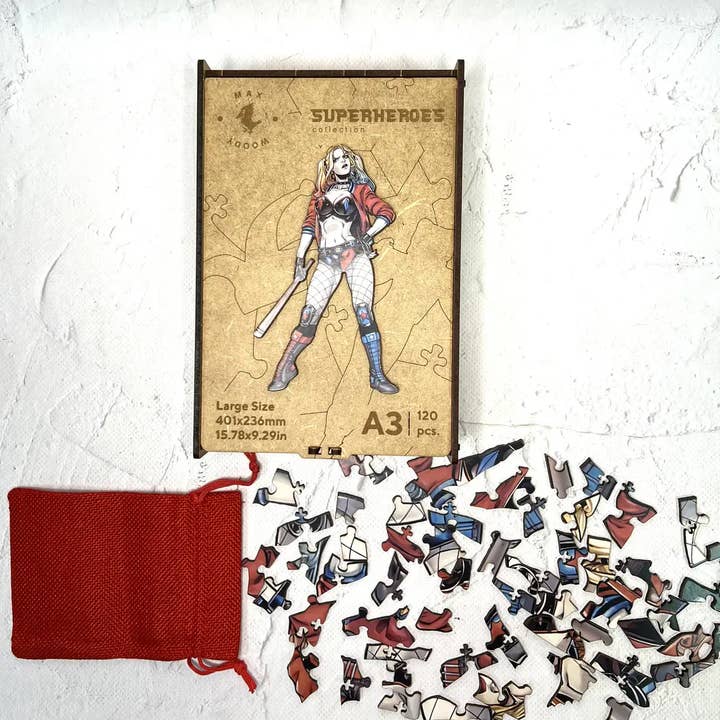 Puzzle en bois The Harley Quinn taille L 120 pièces pour la vente par Max Woody™