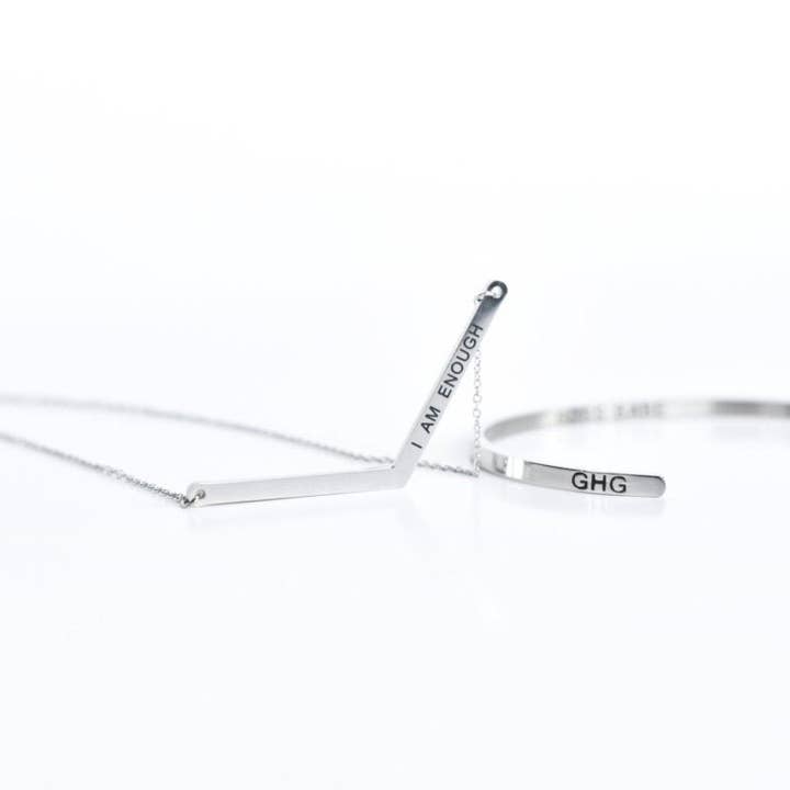 I AM ENLOVE - Design de Colar com Acabamento em Ouro Rosa por atacado de Glass House Goods