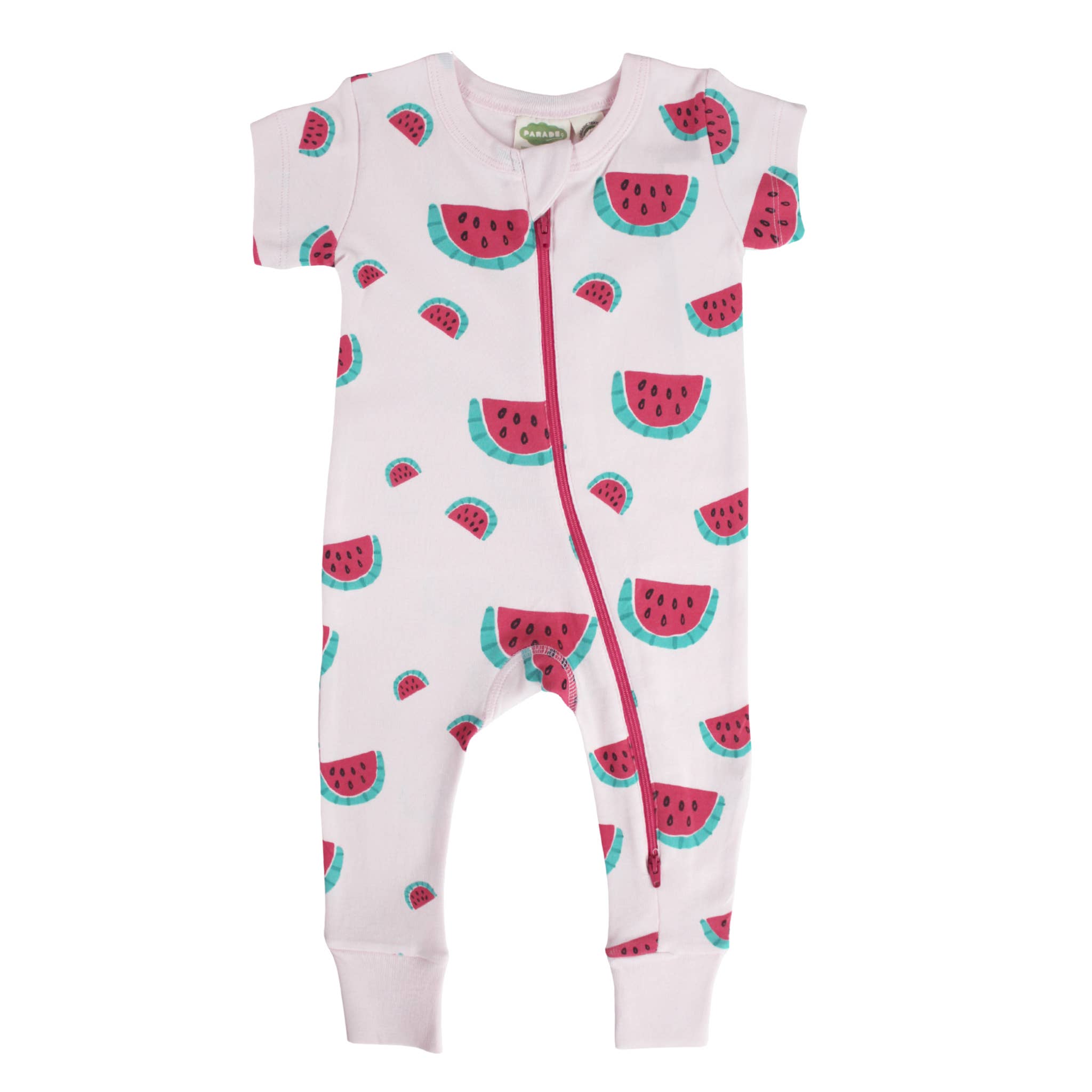 Parade Organics - Wholesale Jumpsuit - Baby - Signature Print '2-Way' Zip Romper - Short Sleeve8