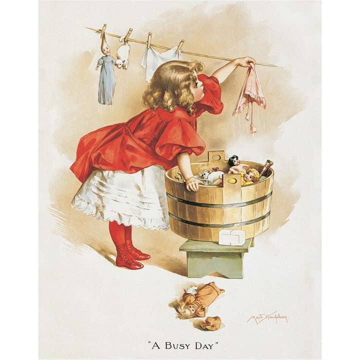 Desperate Enterprises - Wholesale Sign - Ivory Soap Girl Washing Tin Sign