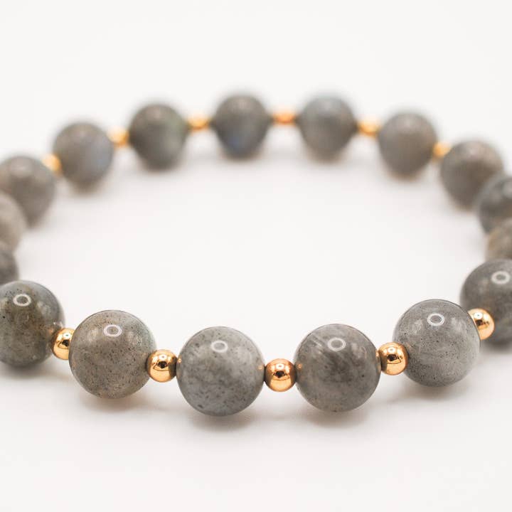 Labradorite Infinity Grande Bracelet for wholesale by Ripple | Reiki Infused Jewelry