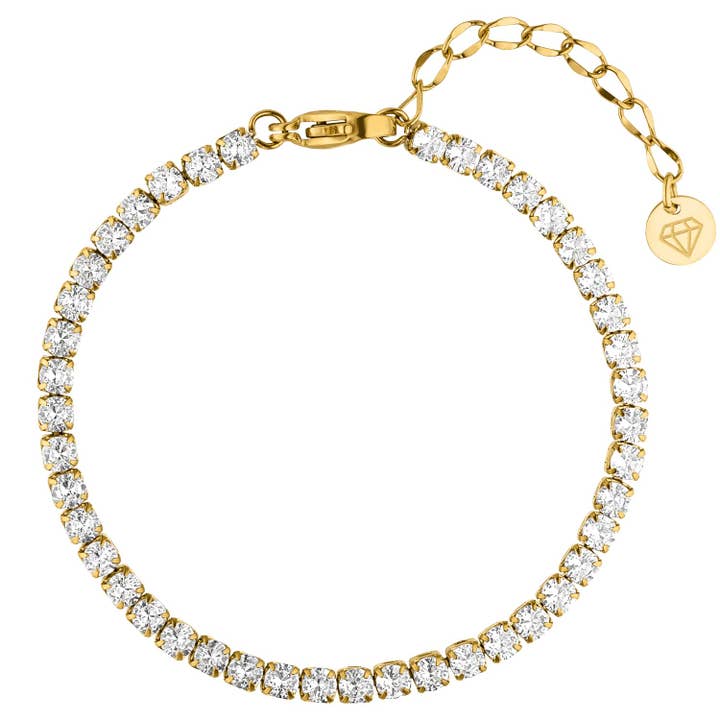 Schmuckgroßhandel - Wholesale Tennis Bracelet - Tennis anklet | 18K gold plated