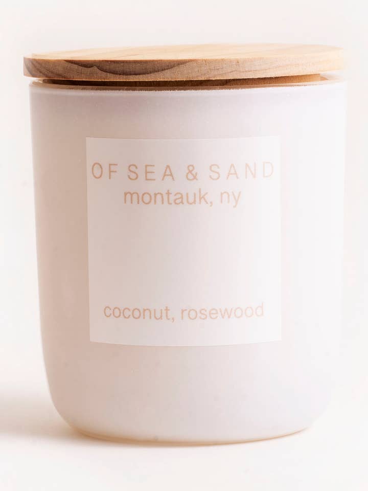 Kokosnuss, Rosenholz - 12 oz Soja-Kerze für den Großhandel von Of Sea & Sand Montauk