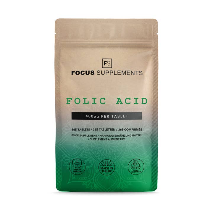 Focus Supplements – wholesale Oral supplement/vitamin – Folic Acid (400µg) 365 Tablets0