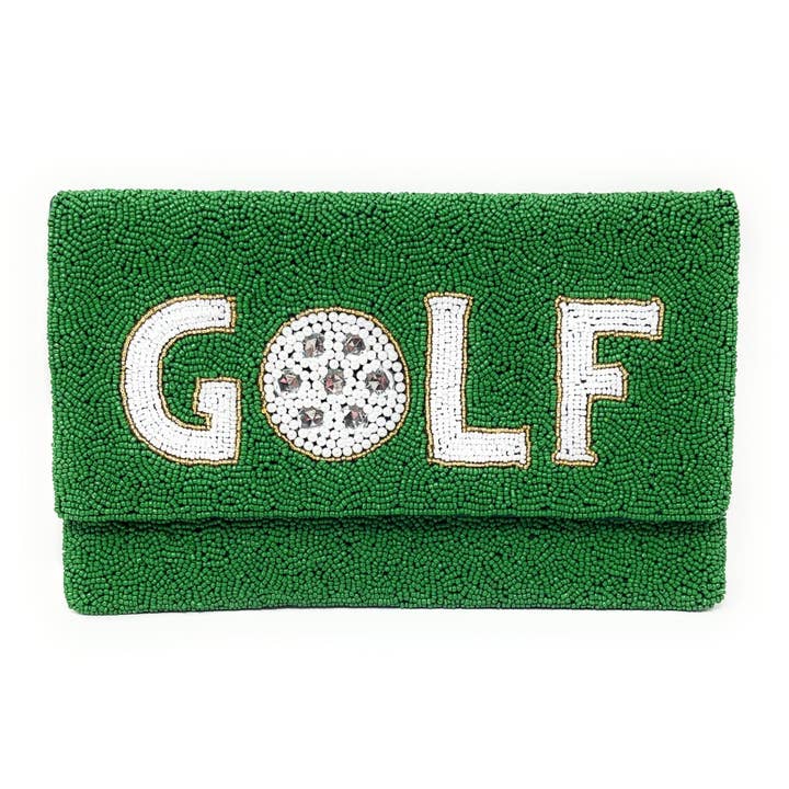 Golf Beaded Clutch Purse for wholesale by Twine and Love
