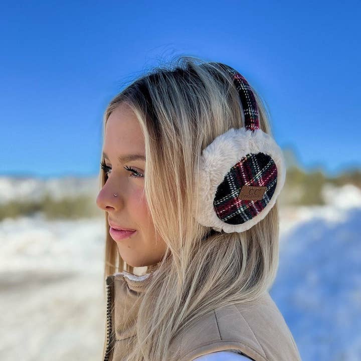 MiMi Wholesale - Wholesale Earwarmers/Ear Muffs - Women's - EM2339 Plaid Pattern Earmuffs2