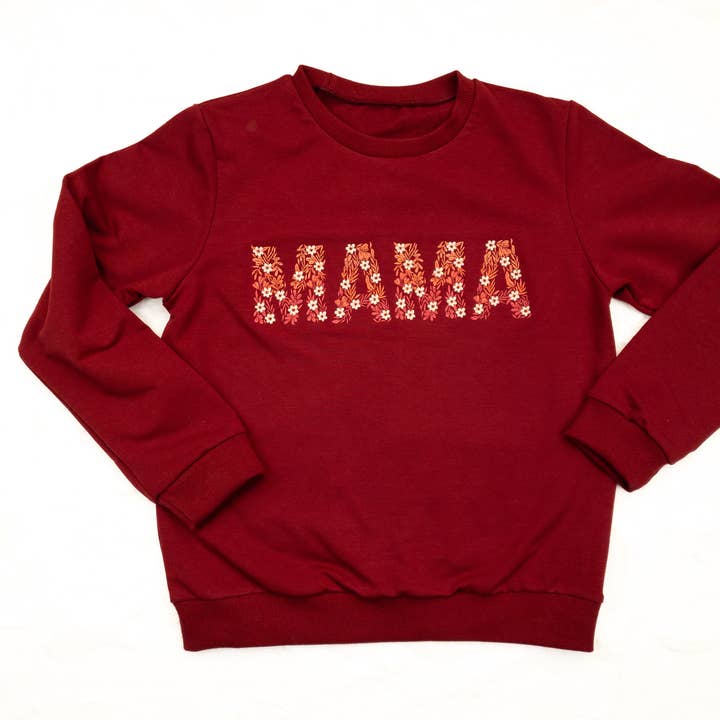 Floral Embroidered Mama sweatshirt crewneck mimi, gigi, nana for wholesale by TeoBee