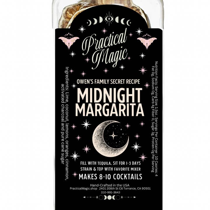 Practical Magic Apothecary & Craft Cocktails - Wholesale Cocktail Mix/Syrup - Midnight Margarita Craft Cocktail Infusion Drink Kit -Jar0