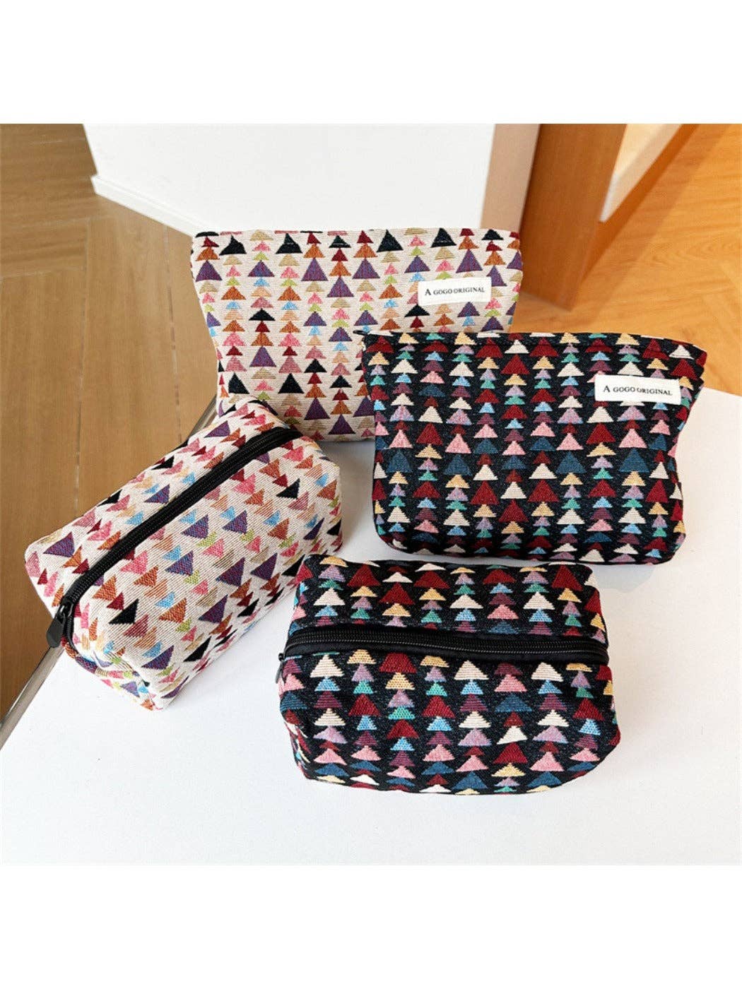 Funkyrel® Atzbranding Limited - Wholesale Pouch - Women's - Cosbai - Fun Pine-Print Zipper Pouch - Playful & Chic3