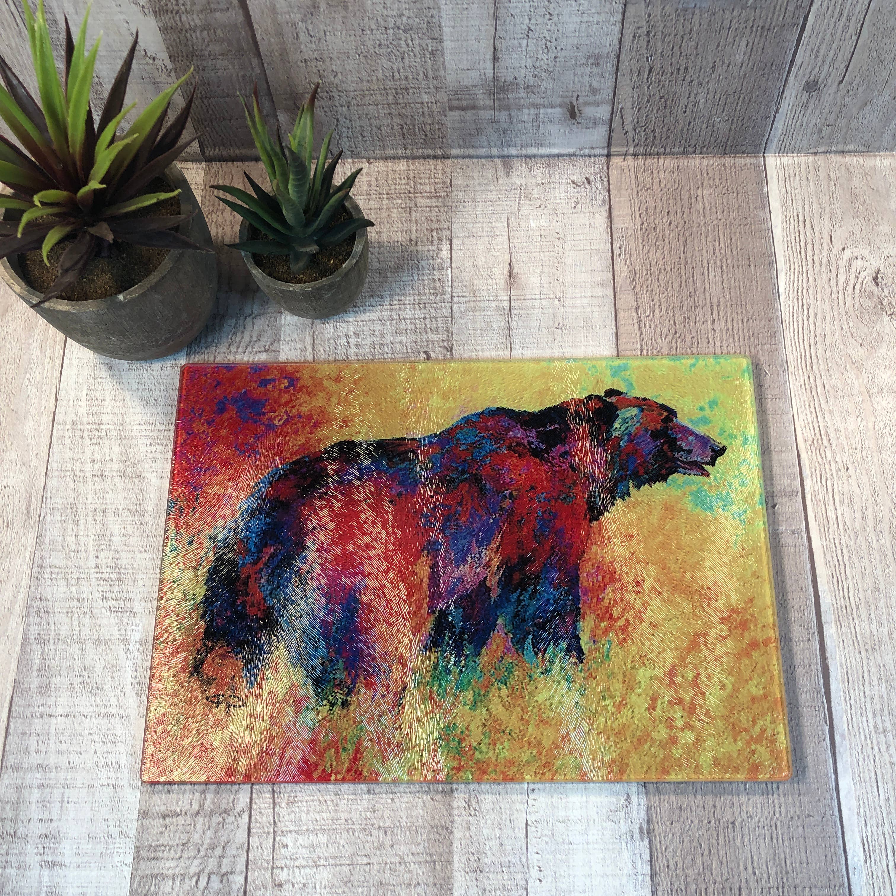 GP Originals - Wholesale Cutting Board - Bright Bear - 11" x 8" Tempered Glass Cutting Board5