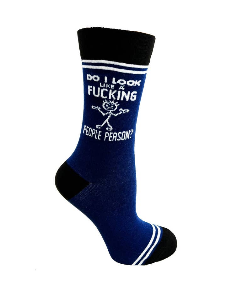 Fabdaz - Venta al por mayor Calcetines - Unisex - Calcetines redondos unisex con diseño de Do I Look Like a Fucking People Person