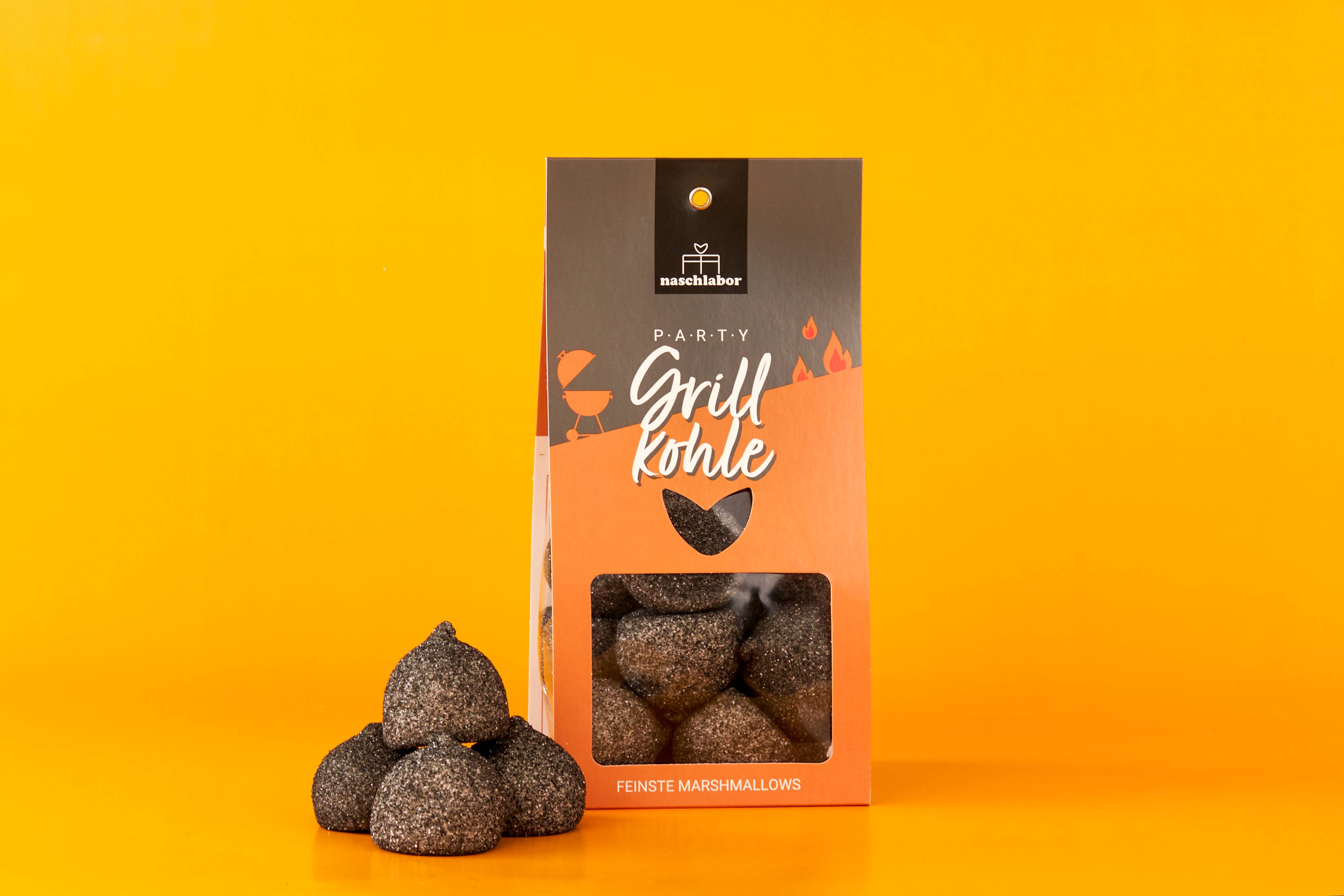 naschlabor GmbH - Vente Guimauve - Marshmallows Party charbon de bois 100 g3