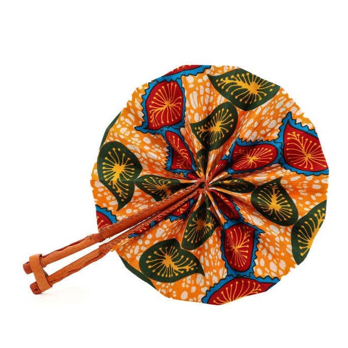 Gitzell FairTrade – wholesale Tillbehör – Handhållen tygvikbar solfjäder3