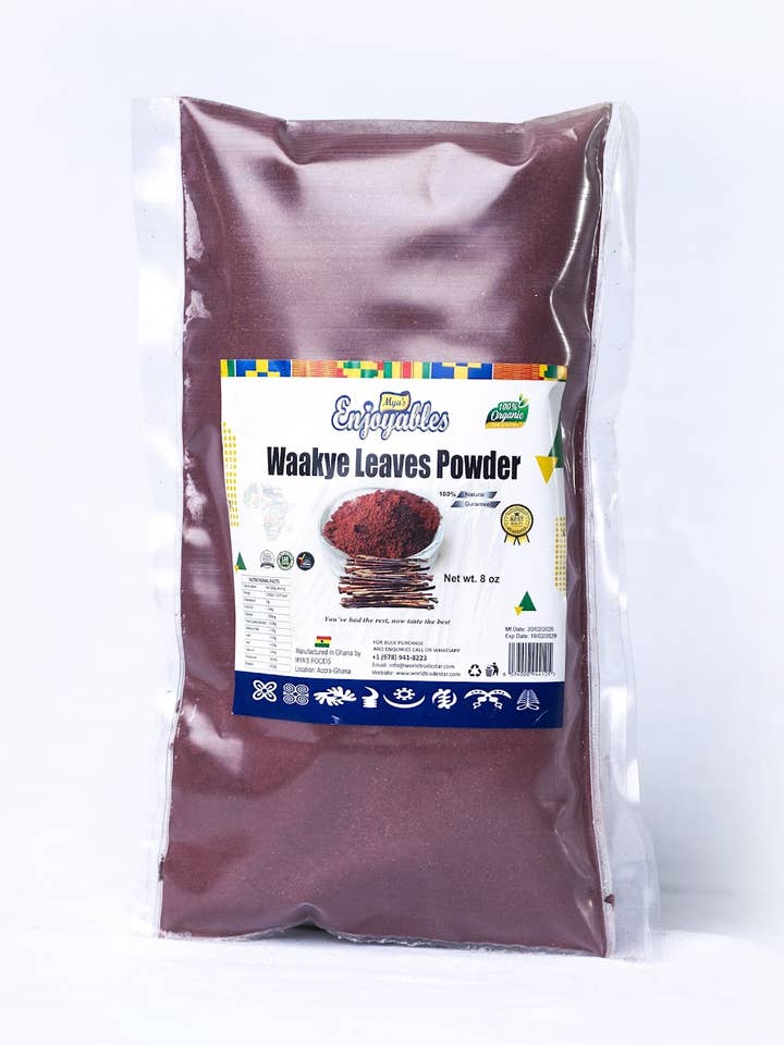 Dried Sorghum Leaves Powder (Waakye Leaves Powder) for wholesale by Mya's Enjoyables