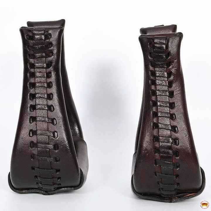 HILASON - Wholesale Horseback Riding Gear - HILASON W. Saddle Bell Dark Oil Leather H. Stirrups | Equestrian1