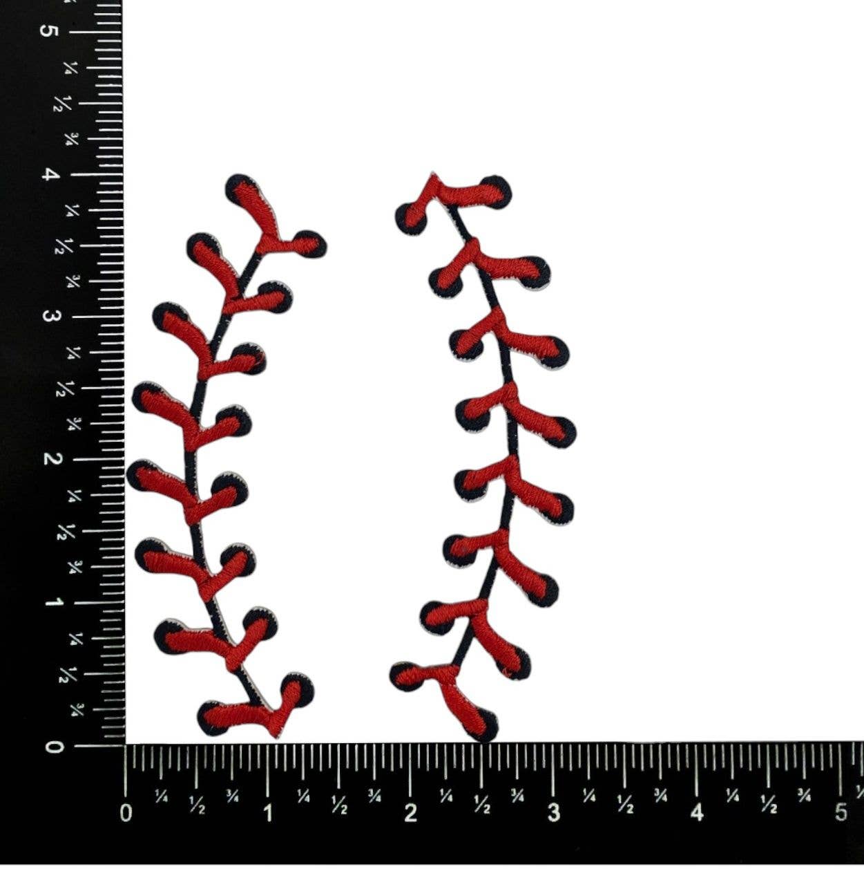 Wholesale Applique - Wholesale Patch - Pair of Baseball or Softball Stitches, Iron on Patch1