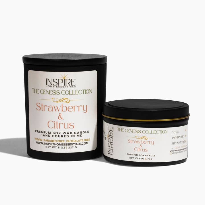 Strawberry & Citrus Candle for wholesale by Inspire Home Essentials