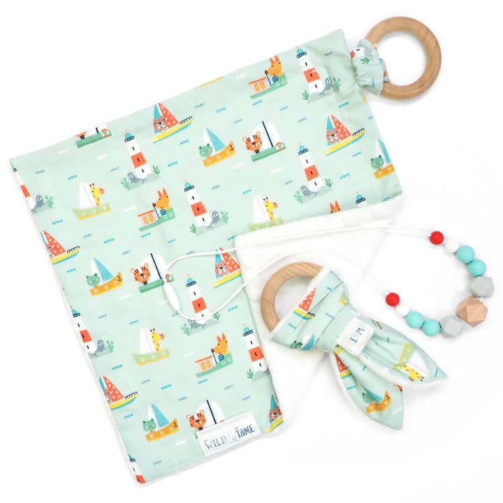 Set Sail Teething Comforter for wholesale by The Wild and the Tame