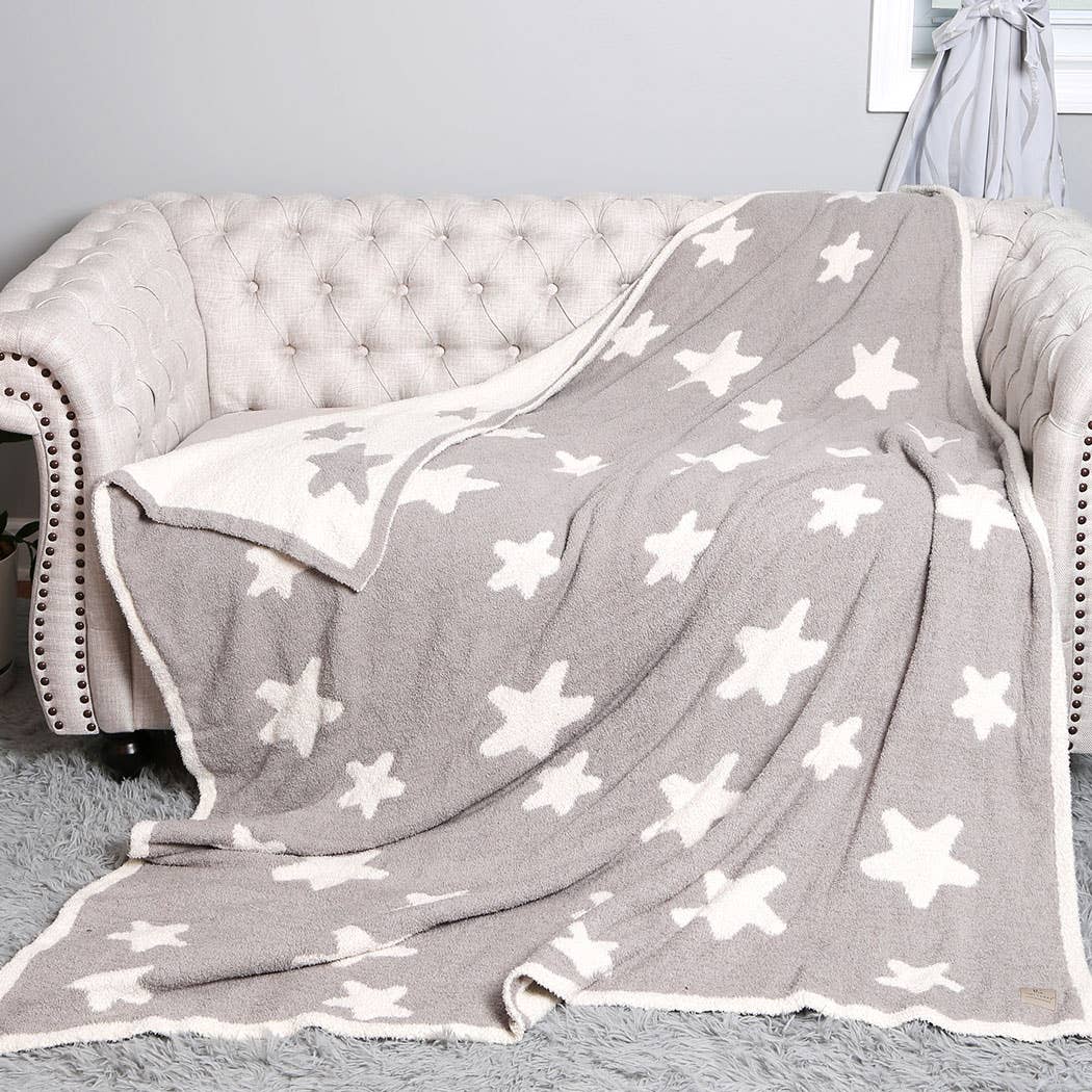 Fashion City - Wholesale Throw Blanket - Star Print Luxury Soft Throw Winter Blanket13