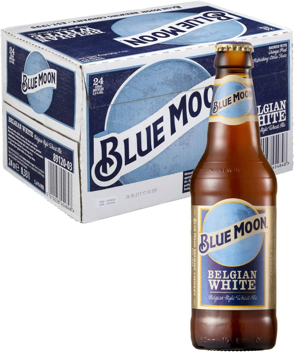 Haus der Biere Berlin - Vendita all'ingrosso Birra - Blue Moon Craft Beer - Birra di Frumento in Stile Belga con 5,4% Vol.0